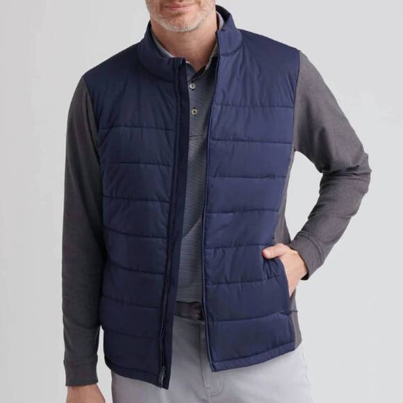NEW PETER MILLAR merge hybrid fleece jacket in navy